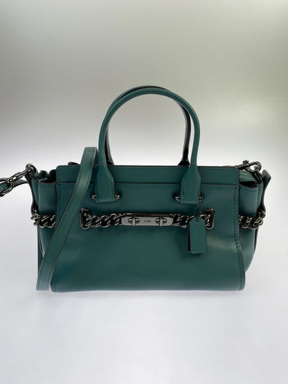 【中古品】【レディース】 COACH コーチ 12119 スワッガー27 2WAYハンドバッグ 鞄 180-250129-AS-30-min カラー：ブルーグリーン系 万代Net店