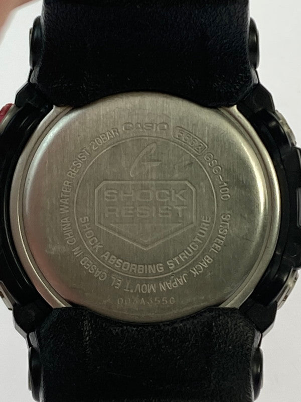 【中古品】【メンズ】 G-SHOCK ジーショック GSG-100-1A8JF MUDMASTER 電波ソーラー腕時計 マッドマスター ウォッチ 196-250117-me-06-min カラー：ブラック 万代Net店