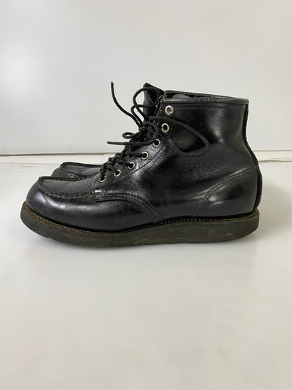 【中古品】【メンズ】 RED WING レッドウィング ブラックソール モックトゥ レースアップブーツ 8137 メンズ 靴 164-250119-em-16-min カラー：ブラック 万代Net店