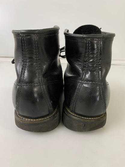 【中古品】【メンズ】 RED WING レッドウィング ブラックソール モックトゥ レースアップブーツ 8137 メンズ 靴 164-250119-em-16-min カラー：ブラック 万代Net店