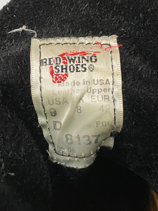 【中古品】【メンズ】 RED WING レッドウィング ブラックソール モックトゥ レースアップブーツ 8137 メンズ 靴 164-250119-em-16-min カラー：ブラック 万代Net店