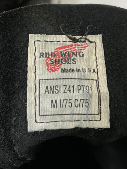 【現状渡し品】【メンズ】 RED WING レッドウィング レースアップブーツ ANSI Z41 PT91 メンズ 靴 エンジニアブーツ 164-250119-em-19-min サイズ：9E カラー：ブラック 万代Net店