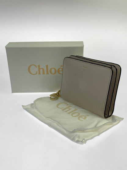 【中古品】【レディース】 Chloe クロエ CHC22WP765F57 ALPHABET COMPACT WALLET 財布 ウォレット 181-250119-AS-7-min カラー：ベージュ系 万代Net店