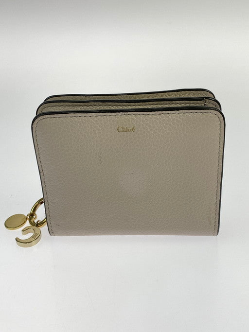 【中古品】【レディース】 Chloe クロエ CHC22WP765F57 ALPHABET COMPACT WALLET 財布 ウォレット 181-250119-AS-7-min カラー：ベージュ系 万代Net店