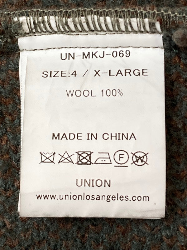 【中古品】【メンズ】  UNION LOS ANGELES ユニオンロサンゼルス UN-MKJ-069 WOOL FIELD JACKET ウール フィールド ジャケット アウター 142-250123-me-24-min サイズ：XL カラー：グリーン系 万代Net店