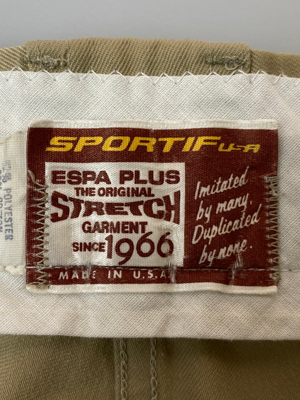 【中古品】【メンズ】 ESPA PLUS エスパプラス THE ORIGINAL STRETCH GARMENT 674 USA製 COTTON PANTS ザ オリジナル ストレッチ ガーメント アメリカ製 コットン パンツ 157-260615-em-33-min サイズ：32 カラー：ベージュ 万代Net店
