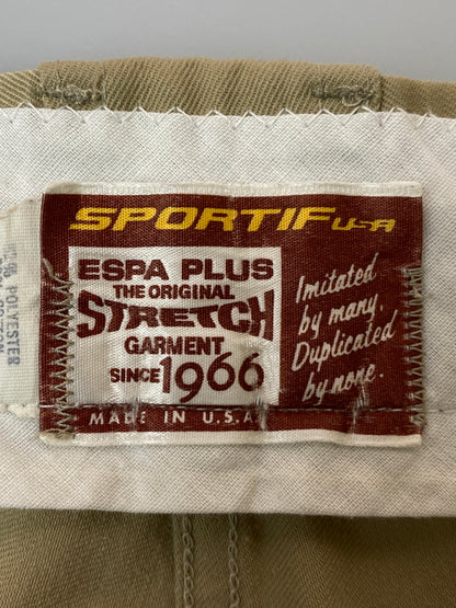【中古品】【メンズ】 ESPA PLUS エスパプラス THE ORIGINAL STRETCH GARMENT 674 USA製 COTTON PANTS ザ オリジナル ストレッチ ガーメント アメリカ製 コットン パンツ 157-260615-em-33-min サイズ：32 カラー：ベージュ 万代Net店