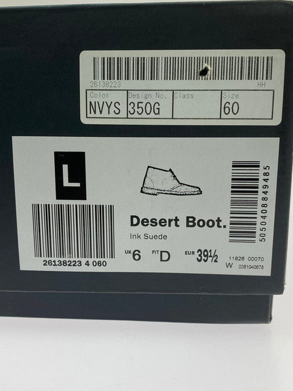 【中古美品】【メンズ】 Clarks クラークス DESERT BOOT INK SUEDE デザート ブーツ スウェード 靴 メンズ 165-250119-em-32-min カラー：ネイビー 万代Net店