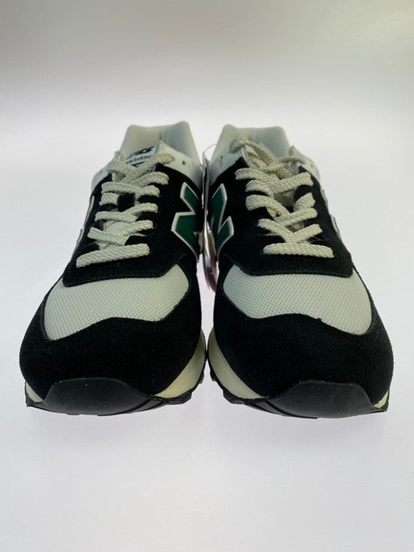 【中古美品】【メンズ】 NEW BALANCE ニューバランス 574 BLACK GREEN ブラック グリーン スニーカー メンズ 靴 162-250119-em-25-min サイズ：26.5cm カラー：ブラック/グリーン 万代Net店