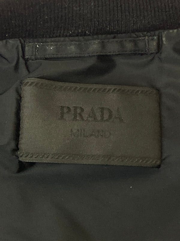 【中古品】【メンズ】 PRADA プラダ SGC006 RE-NYLON BOMBER JACKET アウター ボンバージャケット 141-250118-AS-14-min サイズ：M カラー：ブラック 万代Net店