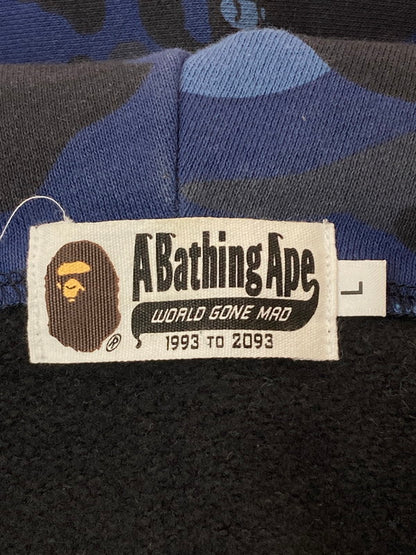 【中古品】【メンズ】 A BATHING APE アベイシングエイプ 001ZPI801008M CAMO RELAXED FIT FULL ZIP HOODIE フルジップパーカー 142-250118-AS-21-min サイズ：L カラー：ブラック/ネイビー 万代Net店