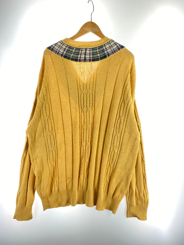 【中古品】【メンズ】 NAUTICA イノーティカ V-NECK KNIT ブイネック ニット メンズ トップス 146-260617-KS-27-min サイズ：L カラー：イエロー 万代Net店