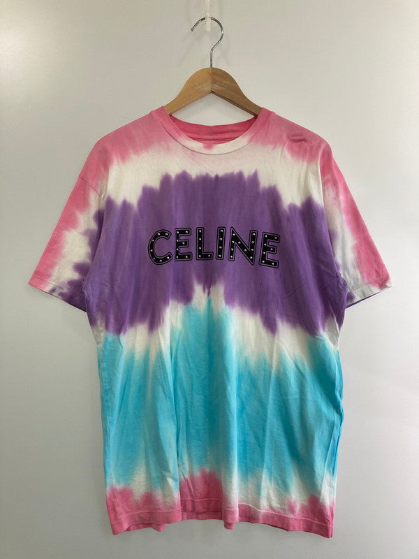 【中古品】【メンズ】 CELINE セリーヌ 2X687956M 21SS STUDDED LOGO S S TEE 半袖Tシャツ 141-250125-AS-23-min サイズ：M カラー：マルチカラー 万代Net店