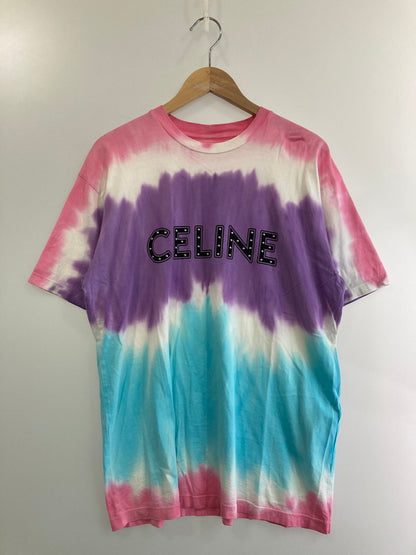 【中古品】【メンズ】 CELINE セリーヌ 2X687956M 21SS STUDDED LOGO S S TEE 半袖Tシャツ 141-250125-AS-23-min サイズ：M カラー：マルチカラー 万代Net店