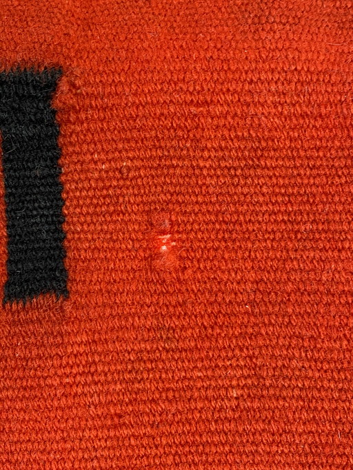 【中古品】【メンズ/レディース】 ANTIQUE CHIMAYO SWASTIKA RUG VINTAGE 20-40S アンティーク チマヨ スワスティカ ラグ かぎ十字 マット 20～40年代 208-250130-em-13-min カラー：レッド 万代Net店