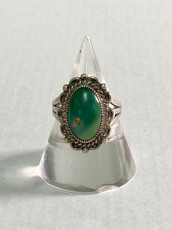 【中古品】【メンズ/レディース】  VINTAGE NAVAJO UNITED INDIAN TRADER'S ASSOCIATION GREEN TURQUOISE RING アクセサリー 指輪 リング 191-250122-AS-10-min カラー：シルバー 13号 万代Net店