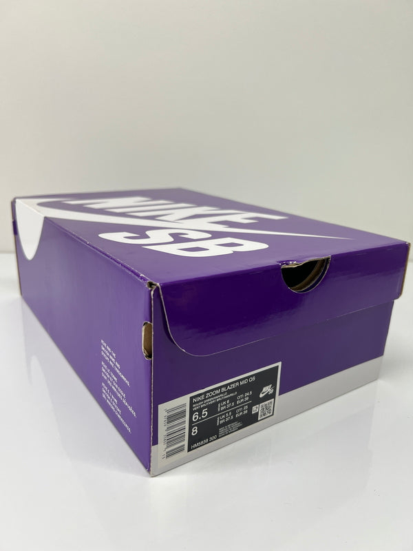 【中古美品】【レディース】 NIKE SB ナイキ スケートボーディング × ANTI HERO アンタイヒーロー 別注 コラボ ZOOM BLAZER MID QS HM5838-300 ズーム ブレーザー ミッド クイックストライク スニーカー 靴 160-260725-kk-12-hon カラー：ROUGH GREEN/AMARILLO 万代Net店