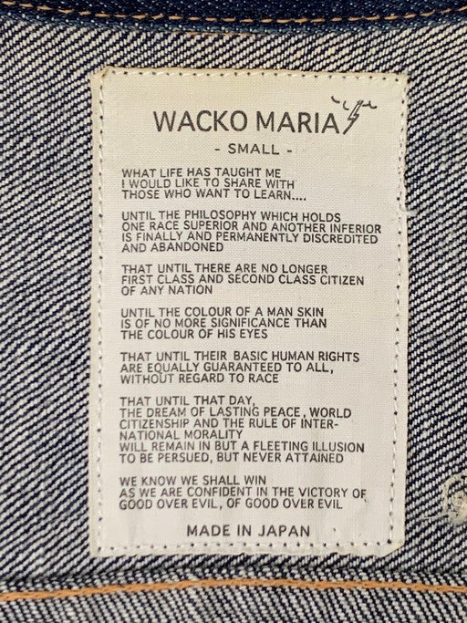 【中古品】【メンズ】  WACKO MARIA ワコマリア ROCKERS ROCKIN BLUES DENIM JACKET ロッカーズ ロッキン ブルース デニム ジャケット アウター  142-250122-cn-14-min サイズ：S カラー：インディゴ 万代Net店