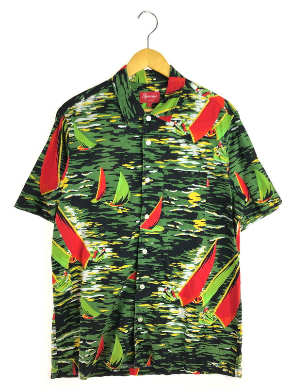 【中古品】【メンズ】 Supreme シュプリーム HAWAIIAN SHIRT ハワイアンシャツ 半袖シャツ アロハシャツ 149-251106-na-03-tag サイズ：L カラー：グリーン系 万代Net店