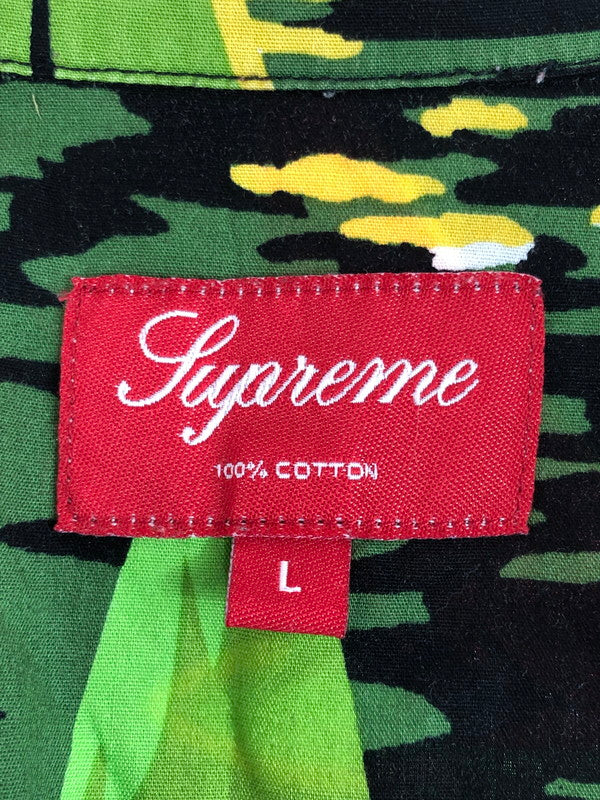 【中古品】【メンズ】 Supreme シュプリーム HAWAIIAN SHIRT ハワイアンシャツ 半袖シャツ アロハシャツ 149-251106-na-03-tag サイズ：L カラー：グリーン系 万代Net店