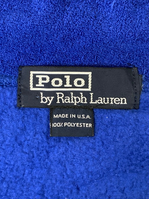 【中古品】【メンズ】  POLO RALPH LAUREN ポロ ラルフローレン ハーフジップフリースジャケット USA製  アウター 146-250122-cn-3-min サイズ：M カラー：ブルー/ブラック 万代Net店