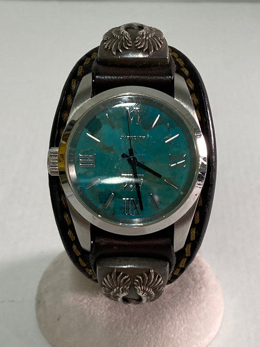 【中古品】【メンズ】 SAAD サード ターコイズ 自動巻き時計 196-250122-AS-14-min カラー：ブラウン系 万代Net店