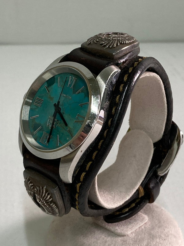 【中古品】【メンズ】 SAAD サード ターコイズ 自動巻き時計 196-250122-AS-14-min カラー：ブラウン系 万代Net店