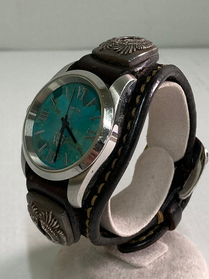 【中古品】【メンズ】 SAAD サード ターコイズ 自動巻き時計 196-250122-AS-14-min カラー：ブラウン系 万代Net店