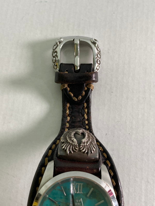 【中古品】【メンズ】 SAAD サード ターコイズ 自動巻き時計 196-250122-AS-14-min カラー：ブラウン系 万代Net店