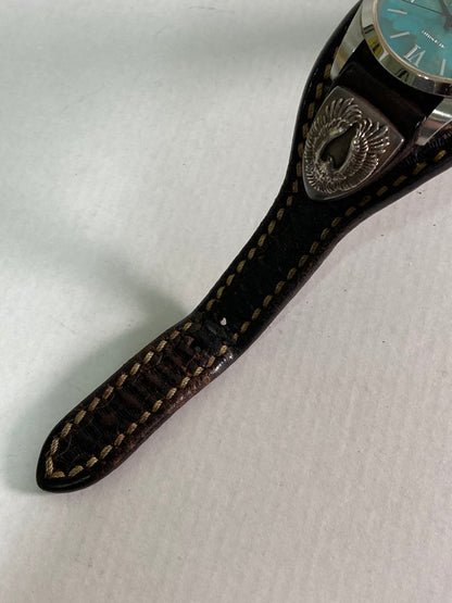 【中古品】【メンズ】 SAAD サード ターコイズ 自動巻き時計 196-250122-AS-14-min カラー：ブラウン系 万代Net店