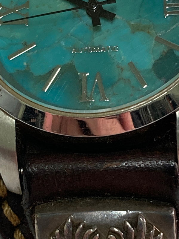 【中古品】【メンズ】 SAAD サード ターコイズ 自動巻き時計 196-250122-AS-14-min カラー：ブラウン系 万代Net店