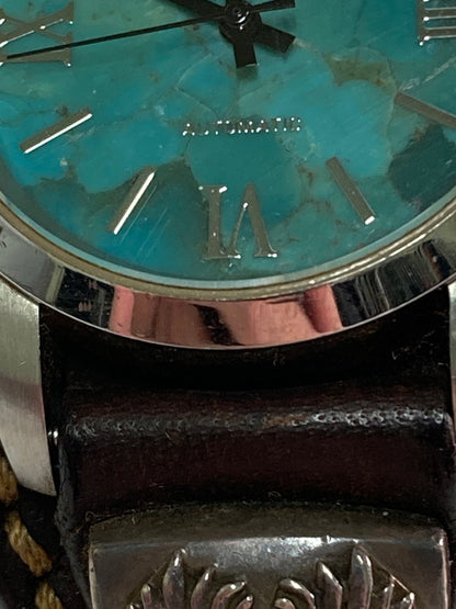 【中古品】【メンズ】 SAAD サード ターコイズ 自動巻き時計 196-250122-AS-14-min カラー：ブラウン系 万代Net店