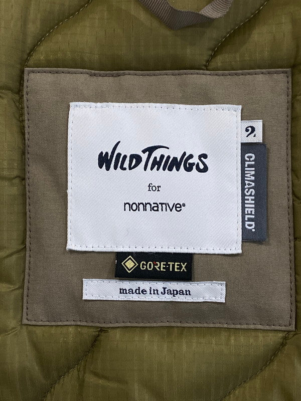 【中古品】【メンズ】 WILDTHINGS ワイルドシングス ×NONNATIVE ノンネイティブ EXPLORER PUFF JUMPER "DENALI" NYLON OXFORD WITH GORE-TEX 3L アウター ダウンジャケット 144-250121-AS-34-min サイズ：2 カラー：カーキ系 万代Net店