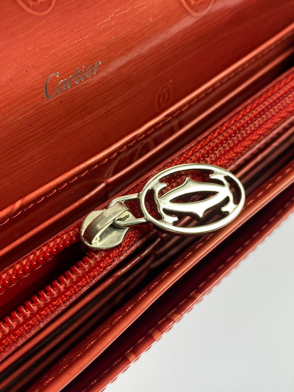 【現状渡し品】【レディース】 CARTIER カルティエ ハッピーバースデー 二つ折り長財布 3001252 財布 181-250204-jt-17-min カラー：RED 万代Net店