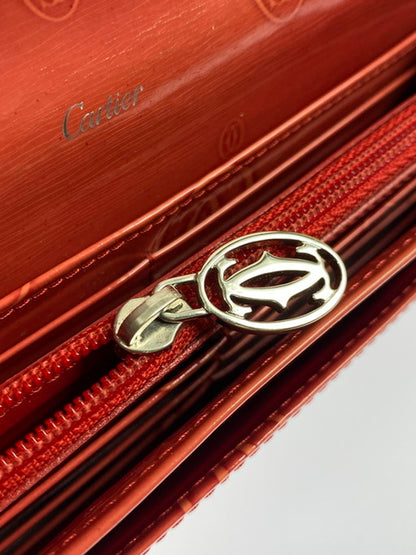 【現状渡し品】【レディース】 CARTIER カルティエ ハッピーバースデー 二つ折り長財布 3001252 財布 181-250204-jt-17-min カラー：RED 万代Net店