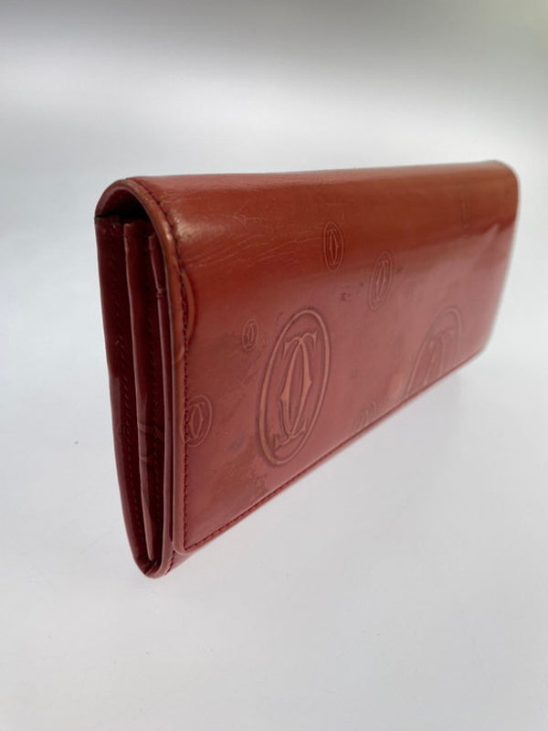 【現状渡し品】【レディース】 CARTIER カルティエ ハッピーバースデー 二つ折り長財布 3001252 財布 181-250204-jt-17-min カラー：RED 万代Net店