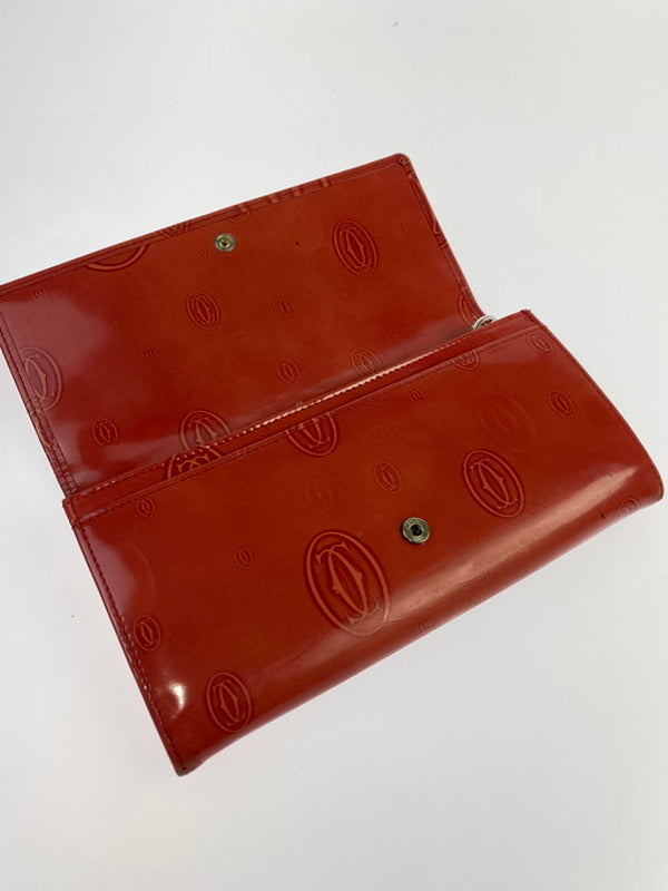 【現状渡し品】【レディース】 CARTIER カルティエ ハッピーバースデー 二つ折り長財布 3001252 財布 181-250204-jt-17-min カラー：RED 万代Net店