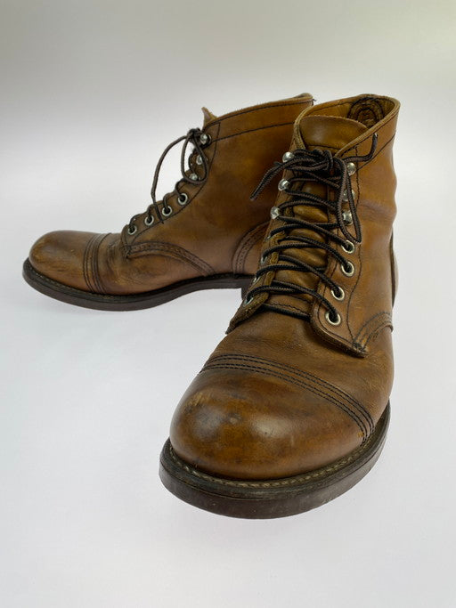 【中古品】【メンズ/レディース】 RED WING レッドウィング 8112 アイアンレンジ ブーツ 靴 164-250123-me-15-min サイズ：25.5cm US7.5 カラー：ブラウン 万代Net店