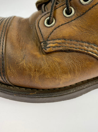 【中古品】【メンズ/レディース】 RED WING レッドウィング 8112 アイアンレンジ ブーツ 靴 164-250123-me-15-min サイズ：25.5cm US7.5 カラー：ブラウン 万代Net店