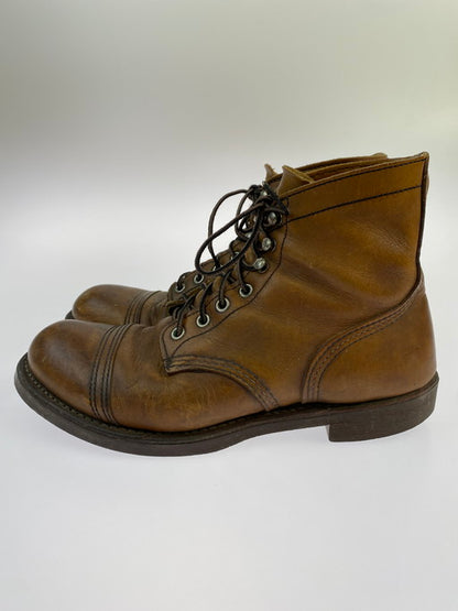 【中古品】【メンズ/レディース】 RED WING レッドウィング 8112 アイアンレンジ ブーツ 靴 164-250123-me-15-min サイズ：25.5cm US7.5 カラー：ブラウン 万代Net店