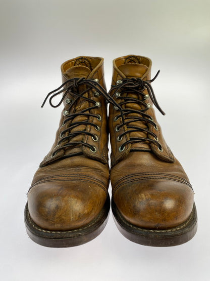 【中古品】【メンズ/レディース】 RED WING レッドウィング 8112 アイアンレンジ ブーツ 靴 164-250123-me-15-min サイズ：25.5cm US7.5 カラー：ブラウン 万代Net店