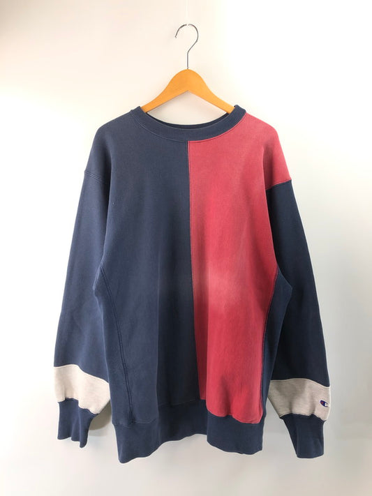 【中古品】【メンズ】 Champion チャンピオン 90's REVERSE WEAVE MULTI COLOR SWEATSHIRT 90年代 リバースウィーブ マルチカラー スウェットシャツ 刺繍タグ USA製 トレーナー トップス 146-251028-rt-04-tag サイズ：XXL カラー：ネイビー/レッド 万代Net店
