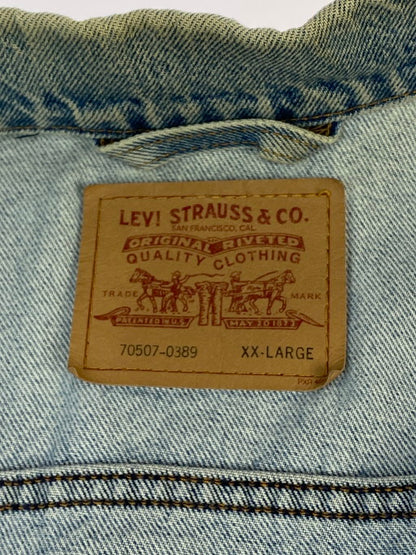 【中古品】【メンズ】 Levi's リーバイス DENIM JACKET 70507-0389 デニムジャケット アウターデニム 147-250218-jt-17-min サイズ：XXL カラー：ライトインディゴ 万代Net店