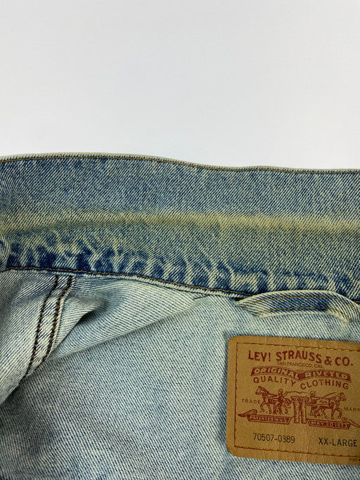 【中古品】【メンズ】 Levi's リーバイス DENIM JACKET 70507-0389 デニムジャケット アウターデニム 147-250218-jt-17-min サイズ：XXL カラー：ライトインディゴ 万代Net店