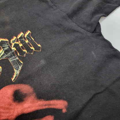 【中古品】【メンズ】 GIANT CYPRESS HILL CHECKMATE T-SHIRT サイプレスヒル チェックメイト Tシャツ USA製 c1998 半袖 トップス 146-250921-as-10-izu サイズ：L カラー：ブラック 万代Net店