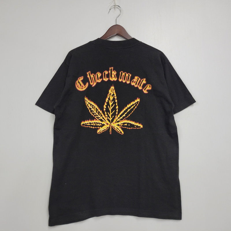 【中古品】【メンズ】 GIANT CYPRESS HILL CHECKMATE T-SHIRT サイプレスヒル チェックメイト Tシャツ USA製 c1998 半袖 トップス 146-250921-as-10-izu サイズ：L カラー：ブラック 万代Net店