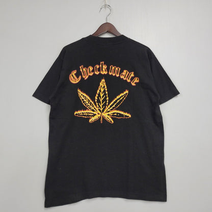 【中古品】【メンズ】 GIANT CYPRESS HILL CHECKMATE T-SHIRT サイプレスヒル チェックメイト Tシャツ USA製 c1998 半袖 トップス 146-250921-as-10-izu サイズ：L カラー：ブラック 万代Net店