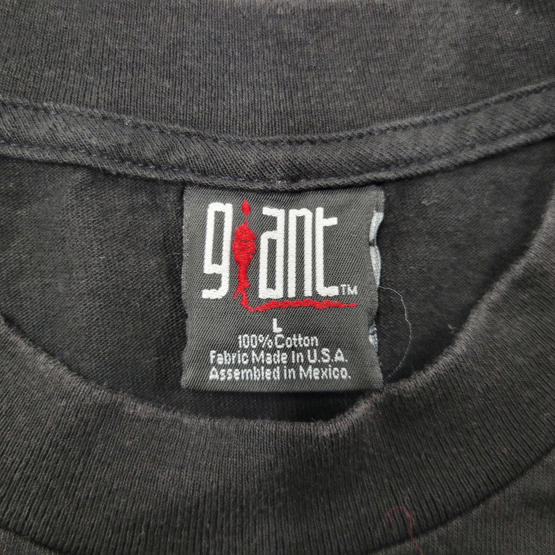 【中古品】【メンズ】 GIANT CYPRESS HILL CHECKMATE T-SHIRT サイプレスヒル チェックメイト Tシャツ USA製 c1998 半袖 トップス 146-250921-as-10-izu サイズ：L カラー：ブラック 万代Net店