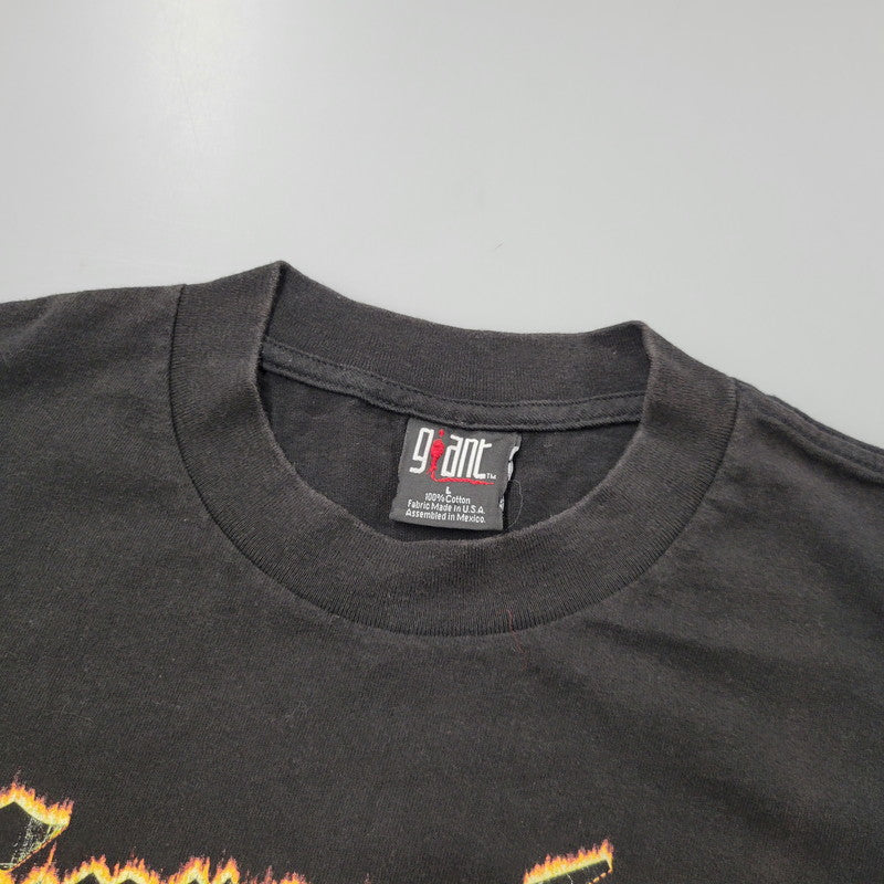 【中古品】【メンズ】 GIANT CYPRESS HILL CHECKMATE T-SHIRT サイプレスヒル チェックメイト Tシャツ USA製 c1998 半袖 トップス 146-250921-as-10-izu サイズ：L カラー：ブラック 万代Net店