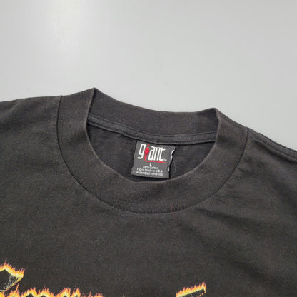 【中古品】【メンズ】 GIANT CYPRESS HILL CHECKMATE T-SHIRT サイプレスヒル チェックメイト Tシャツ USA製 c1998 半袖 トップス 146-250921-as-10-izu サイズ：L カラー：ブラック 万代Net店